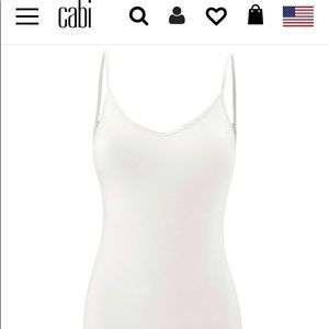 CAbi V neck white cami